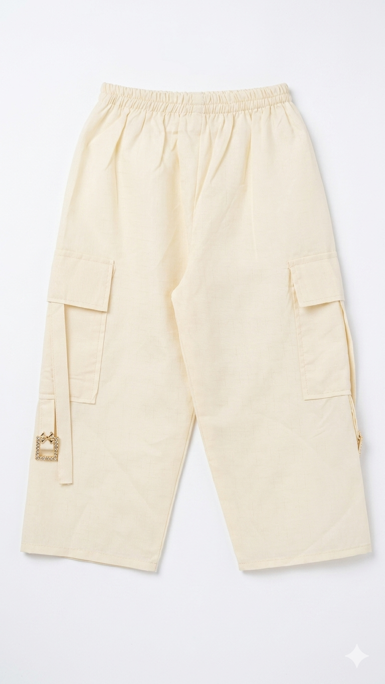 2 Pcs Ethnic Kurta with Cargo Pant