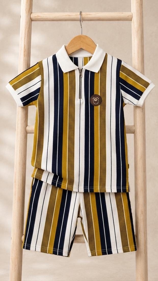 Vertical Striped Stretchable outfit