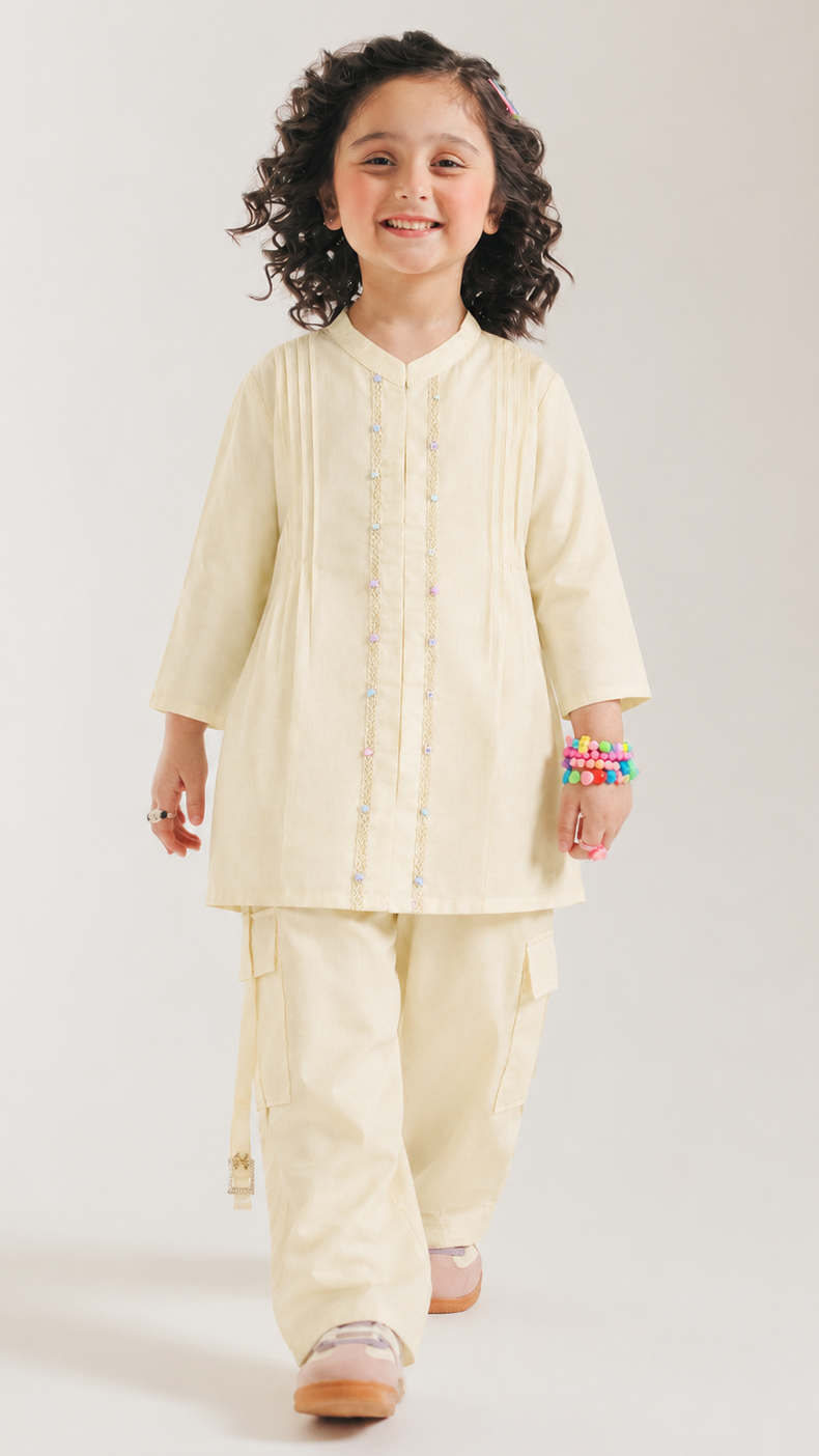 2 Pcs Ethnic Kurta with Cargo Pant