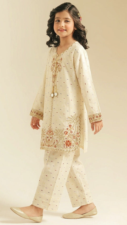 2 Pcs Ethnic Kurta & Farshi Shalwar