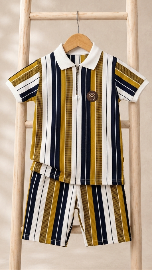Vertical Striped Stretchable outfit