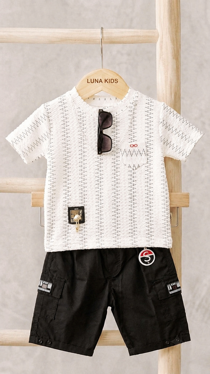 Zigzag Shirt & Shorts + Glasses