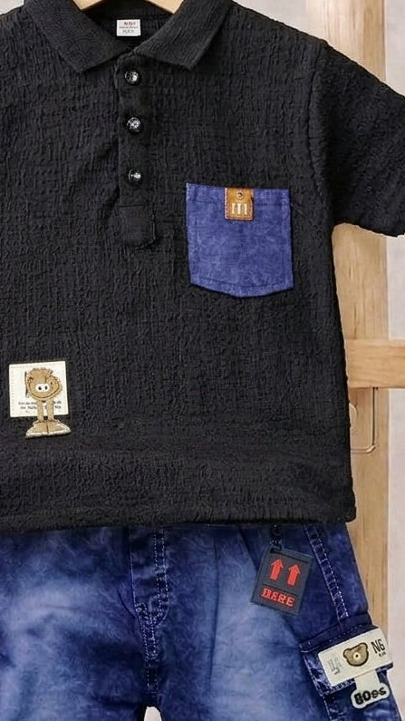 Black Denim Boss Set + Glasses