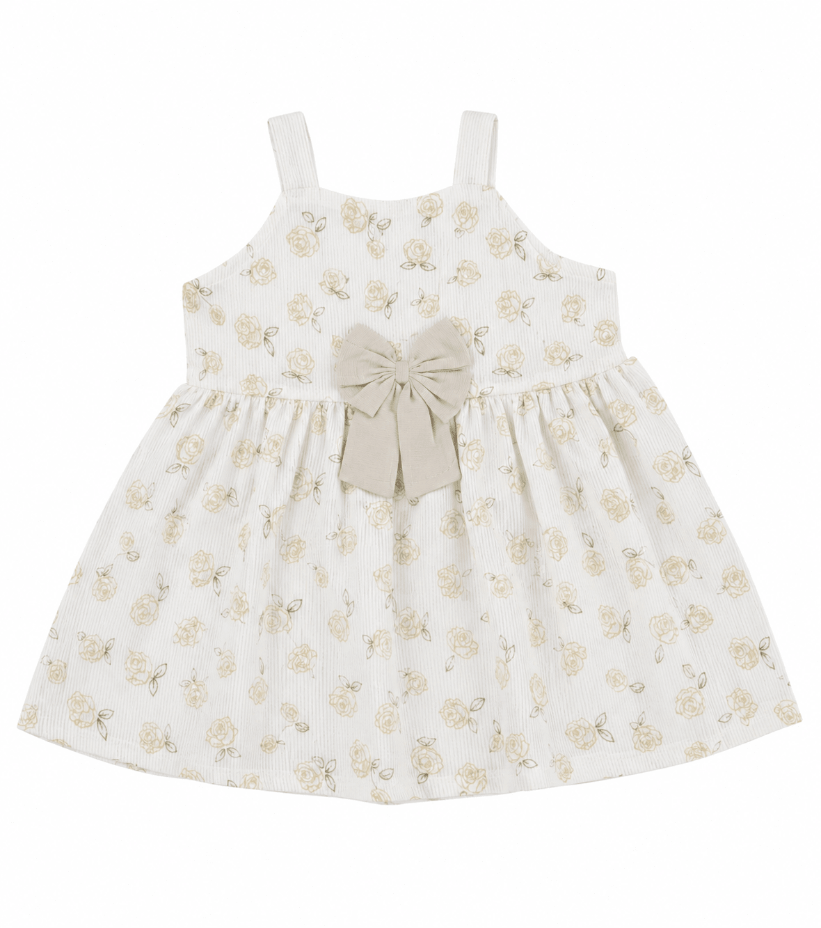 ROSE PRINTED 2 PIECE CAUSAL BOW FROCK - Luna kidsROSE PRINTED 2 PIECE CAUSAL BOW FROCK